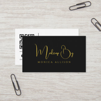Moderne Typografie Schwarze Beautician Visitenkarte