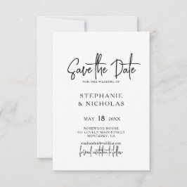 Moderne Typografie Script QR Code Hochzeit Save The Date