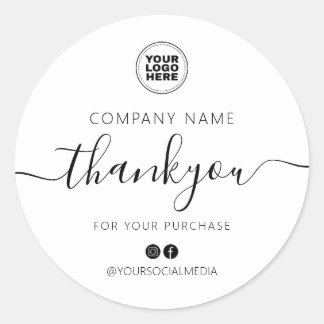 Moderne Typografie Script Vielen Dank Runder Aufkleber