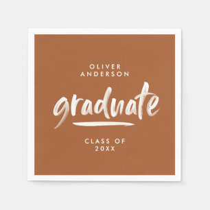 Moderne Typografie Terracotta Abschluss partychisc Serviette