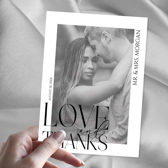 Moderne Typografie Überlagern von Text und Foto |  Dankeskarte (Von Creator hochgeladen)