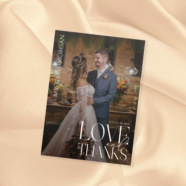 Moderne Typografie Überlagern von Text und Foto |  Dankeskarte (Von Creator hochgeladen)