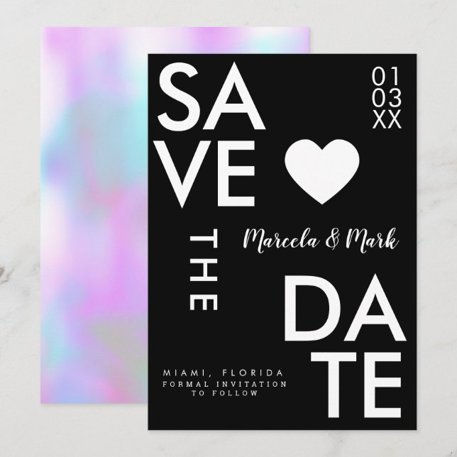 Moderne Typografie und Abstrakte Rettung der Daten Karte (Vorne/Hinten)