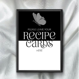 Moderne Typografie verlasse hier Ihre Rezeptkarte Poster