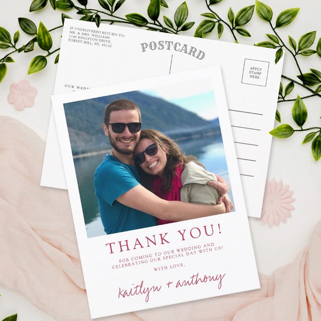 Moderne Typografie Viva Magenta Minimalistisches F Postkarte (Von Creator hochgeladen)