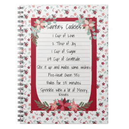 Moderne Typografie Whimsey Rezept Weihnachten Rot Notizblock