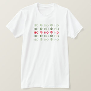 Moderne Typografie Wiederholen Text Weihnachtsfeie T-Shirt