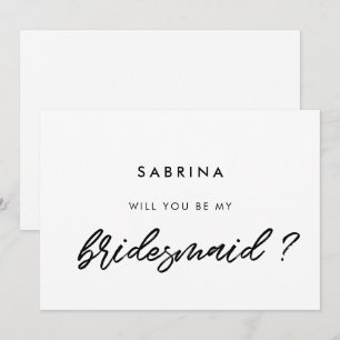 Moderne Typografie wird meine Bridesmaid-Karte sei Einladung