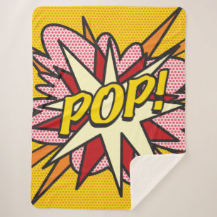 Moderne typografische Comic-POP-Trendy-Fun Sherpadecke