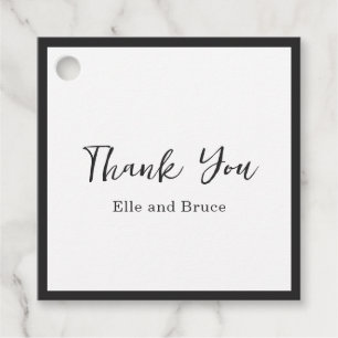 Moderne typografische minimalistische Hochzeit Geschenkanhänger