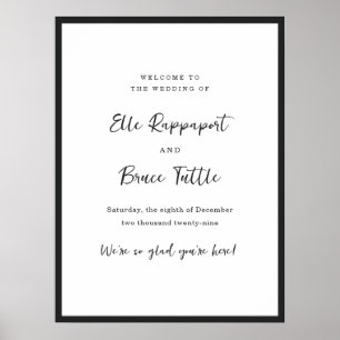 Moderne typografische minimalistische Hochzeits-Wi Poster