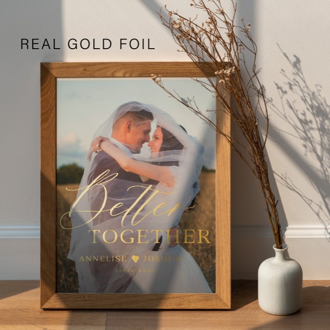 Moderne typografische Namen Hochzeitgold Foto Foliendrucke (Von Creator hochgeladen)