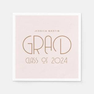 Moderne Typografy Graduation Party Serviette