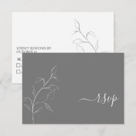 Moderne UAWG für Botanisches Schriftzeichen RSVP Karte