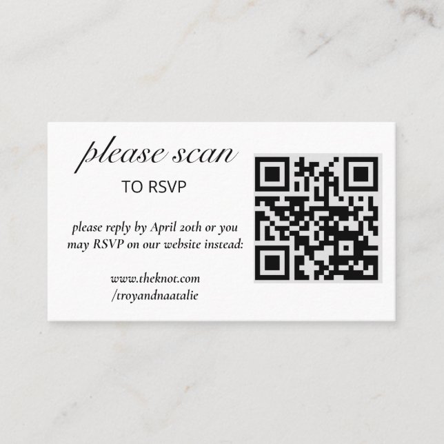 Moderne UAWG mit QR-Code-Umschließungskarte Visitenkarte (Vorderseite)