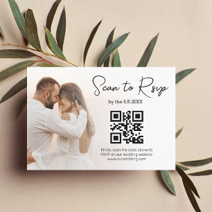 moderne uAwg qr minimalistische Hochzeitskarte Ankündigung