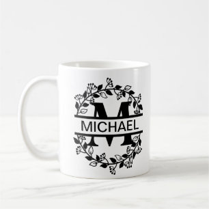 Moderne überarbeitete Mit Monogramm Anfangs- und N Kaffeetasse