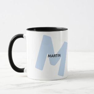 Moderne, übergroße monogrammierte Anfangsbuchstabe Tasse