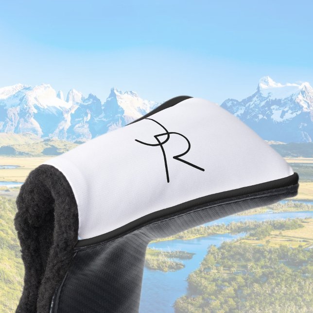 Moderne überlappende Initialen Golf Headcover (Von Creator hochgeladen)