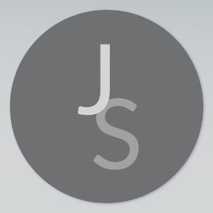 Moderne überlappende monogrammierte Initialen Gr Etiketten