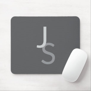 Moderne überlappende monogrammierte Initialen Gr Mousepad