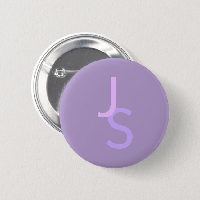 Moderne überlappende monogrammierte Initialen | Li Button (Vorne & Hinten)