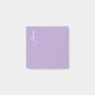 Moderne überlappende monogrammierte Initialen Li Post-it Klebezettel