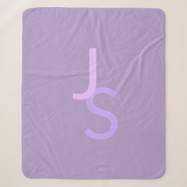 Moderne überlappende monogrammierte Initialen | Li Sherpadecke (Vorderseite)
