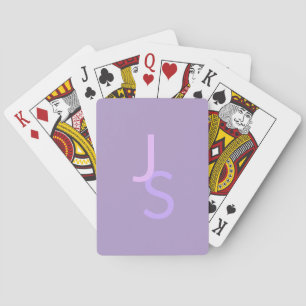 Moderne überlappende monogrammierte Initialen Li Spielkarten