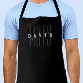 Moderne Überschneidungen Name & Nachname Schürze