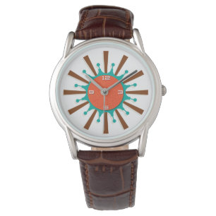 Moderne Uhr Mitte des Jahrhunderts - Grafische Spo