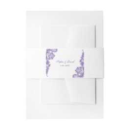 Moderne Ultra-Violet-Hochzeit Einladungsbanderole
