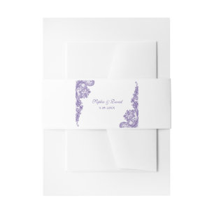 Moderne Ultra-Violet-Hochzeit Einladungsbanderole