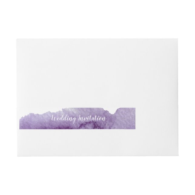Moderne Ultra-Violet-Wasserfarbenwaschzeitung Rundum-Adressaufkleber (Vorderseite)
