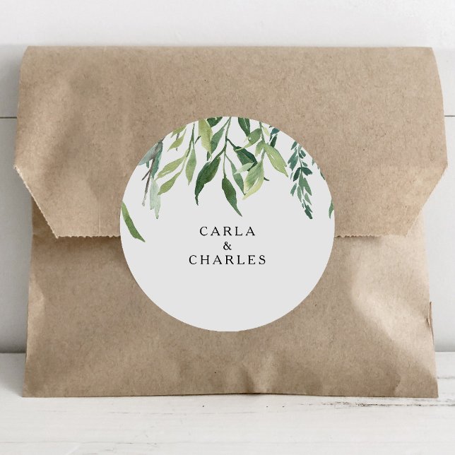 Moderne Umschlag Aufkleber für Hochzeitsfotografie (Von Creator hochgeladen)