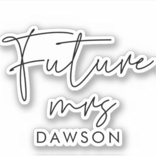 Moderne unbedeutende zukünftige Frau Future Bride Aufkleber