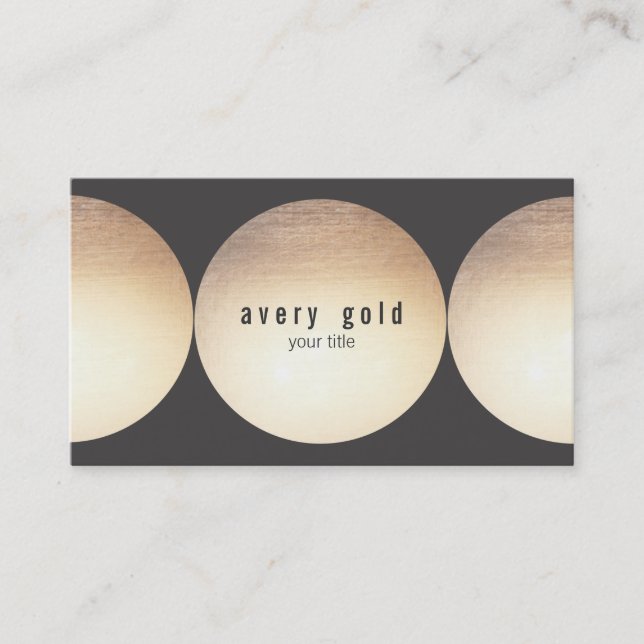 Moderne und Angesagte Imitate Gold Leaf Circle Bus Visitenkarte (Vorderseite)