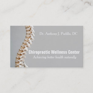 Moderne und Berufliche Chiropraktik und Wellness Visitenkarte