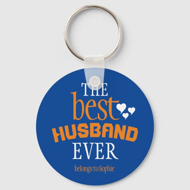 Moderne und beste Husband-Typografie je Schlüsselanhänger (Vorderseite)