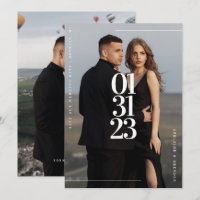 Moderne und einfache Foto-Save the Date-Karte