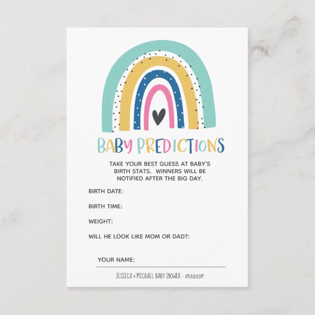 Moderne und einfache Hope Rainbow Baby Vorhersagen Begleitkarte (Vorderseite)