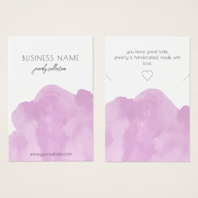 Moderne und einfache rosa Netzwerkkarte (Vorne & Hinten)