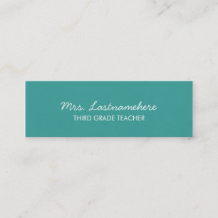 Moderne und einfache Teacher Business Card Mini Visitenkarte