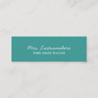 Moderne und einfache Teacher Business Card Mini Visitenkarte