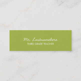Moderne und einfache Teacher Business Card Mini Visitenkarte
