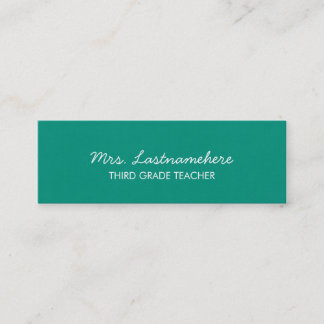 Moderne und einfache Teacher Business Card Mini Visitenkarte