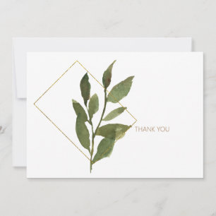 Moderne und elegante Foliage Dankeskarten einfach Dankeskarte