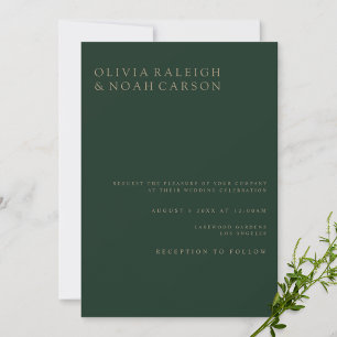 Moderne und elegante Green Wedding Invitation Card Einladung