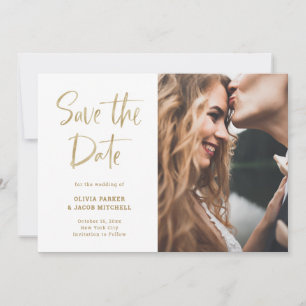 Moderne und elegante Imitate Gold   FOTO Save The Date