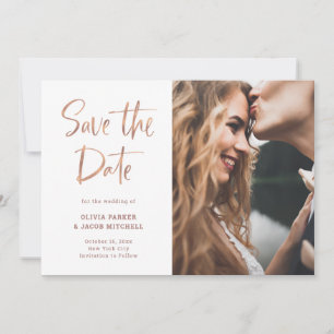 Moderne und elegante Imitate Rose Gold   FOTO Save The Date